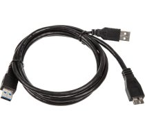 Kabelis Usb Inline 2x Usb-a - 1 M Melns (35415y)