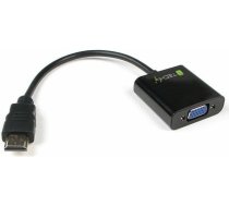 Adapteris Av Techly Hdmi - D-sub (vga) + Jack 3.5mm Melns (306493)