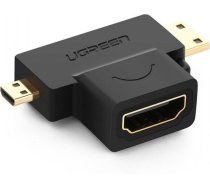 Adapteris Av Ugreen Hdmi Micro - Hdmi Mini - Hdmi Melns (ugr636blk)