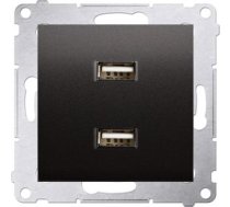 Kontakt-simon Simon 54 Lādētājs 2xusb 2.1a 5v/dc Antracīts (dc2usb.01/48)