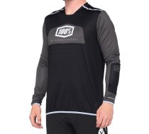 100% Krekls Vīriešu 100% R-core X Jersey Garais Piedurkne Black White Izm. Xxl