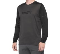 100% Krekls Vīriešu 100% Ridecamp Long Sleeve Jersey Garais Piedurkne Black Charcoal Izm. Xl