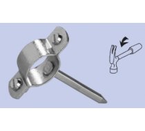 Metāla cauruļu stiprinājums 3/4" 26,9mm, ar naglu