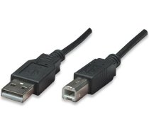 Kabelis Usb Manhattan Usb-a - 0.5 M Melns (374507)