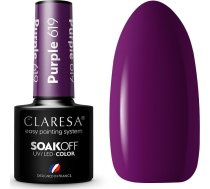 Claresa Soak Off Uv/led Purple Hibrīda laka 619 5g