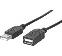 Kabelis Usb Manhattan Usb-a - Usb-a 1 M Melns (308519)