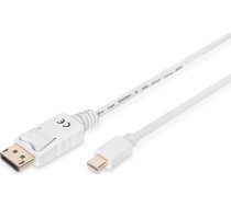 Kabelis Digitus Displayport Mini - Displayport 1m Balts (ak340102010w)