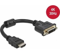 Adapteris Av Delock Adapteris Hdmi Male To Dvi 24+5 Female 4k 30 Hz 20 Cm - Black