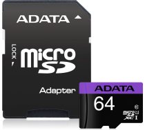 Karte Adata Premier Microsdxc 64 Gb Class 10 Uhs-i/u1  (ausdx64guicl10ra1)