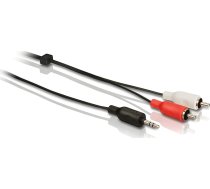 Kabelis Philips Jack 3.5mm - Rca (cinch) X2 3m Melns (phil-swa2520w/10)