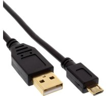 Kabelis Usb Inline Usb-a - Microusb 0.5 M Melns (31705p)