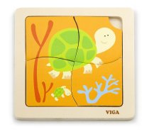 Viga 50143 Puzzle uz paliktņa - żółwiki