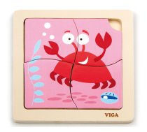 Viga 50146 Handy Flat Puzzle - Crab