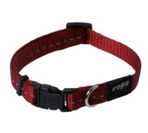 Rogz Utility Small 11mm Nitelife Dog Collar, Red Reflective