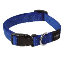 Rogz Utility Medium 16mm Snake Dog Collar, Blue Reflective