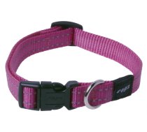 Rogz Utility Medium 16mm Snake Dog Collar, Pink Reflective