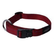 Rogz Utility Large 20mm Fanbelt Dog Collar, Red Reflective