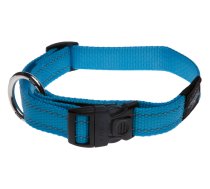 Rogz Utility Large 20mm Fanbelt Dog Collar, Turquoise Reflective