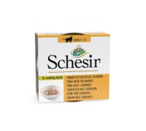 Schesir tuna + sardines in cooking broth 70g wet food for cats