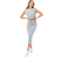 Justhype Justhype Sweat Midi Skirt Loungewear Set Labon007 Pelēks 14