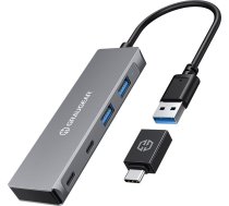 HUB USB Graugear GRAUGEAR USB-HUB 4x USB 3.0, 2x Type-C und 2x Type-A retail