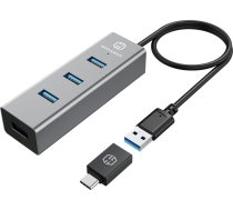 HUB USB Graugear GRAUGEAR USB-HUB 4x USB 3.0 Ports Type-A retail