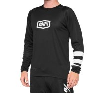 100% Krekls Vīriešu 100% R-core Jersey Garais Piedurkne Black White Izm. L (new 2022)