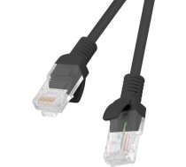 Lanberg Patchcord, Cat5e, Neekranēts, 1m, Melns (pcu5-10cc-0100-bk)