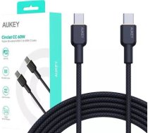 Kabelis Usb Aukey Usb-c - Usb-c 1.8 M Melns (cb-ncc2 Bk)