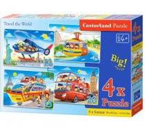 Castorland Puzzle x 4 - Travel the World (247018)