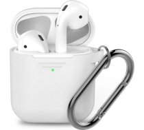 Keybudz Elevate Keychain - Silikons Futlāris Aizsardzības Do Airpods 1/2 (balts)