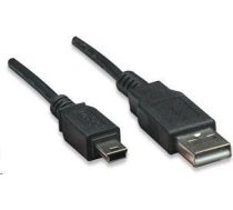 Kabelis Usb Manhattan Usb-a - Miniusb 1.8 M Melns (333375)