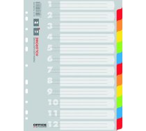 Herlitz Sadalītāji Kartona A4 Index 12 Krāsu