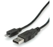 Kabelis Usb Roline Usb-a - Microusb 0.8 M Melns (11.02.8754)