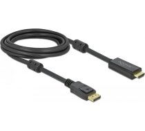 Kabelis Delock Delock Displayport 1.2 > Hdmi Kabelis 4k 60hz 3m Aktiv Melns