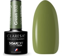 Claresa Claresa Soak Off Uv/led Green Hibrīda laka 802 5g