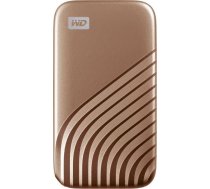 Cietais disks SSD Western Digital  External SSD||My Passport|500GB|USB-C|USB 3.2|Write speed 1000 MBytes/sec|Read speed 1050 MBytes/sec|WDBAGF5000AGD-WESN