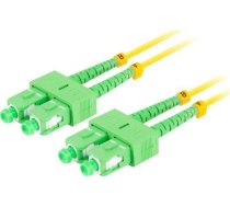 Lanberg Patchcord Optiskās šķiedras Sm Sc/apc-sc/apc Duplex 3.0mm Lszh G657a1 1m Dzeltens Lanberg