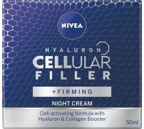 Nivea Hyaluron Cellular Filler + Ujędrnienie Pretgrumbu Krēms Uz Nakti 50ml