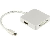 Adapteris Av Deltaco Displayport Mini - Displayport - Hdmi - Dvi Balts (deltaco Dp-multi1 - Videoadapteris - Displ)