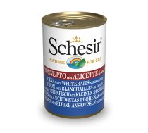 Schesir tuna + whitebaits in cooking water 140g wet food for cats