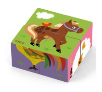 Koka Puzle  Ferma Puzzle Viga Toys 4 Klucīši