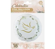 Godan Balons Folijas Balodis Z Listkami Apaļš