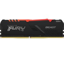 Atmiņa Kingston Fury Beast Rgb, Ddr4, 8 Gb, 3200mhz, Cl16 (kf432c16bba/8)