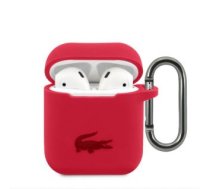 Maciņš austiņām Lacoste Apple Airpods 1/2 Liquid Silicone Glossy Printing Logo Case Red