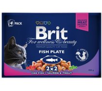 Brit Premium Cat Pouches Fish Plate 4x100g