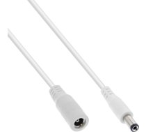 Kabelis Barošanas Inline Inline® Dc Extension Cable, Dc Plug Male/female 5.5x2.5mm, Awg 18, White, 0,5m