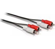 Kabelis Philips Rca (cinch) X2 - Rca (cinch) X2 1.5m Melns (phil-swa2521w/10)