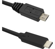 Kabelis Usb Qoltec Usb-c - Microusb 1.2 M Melns (50476)