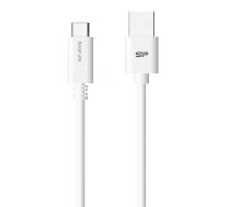 Kabelis Silicon power  USB A to Micro USB-C cable LK10AC White